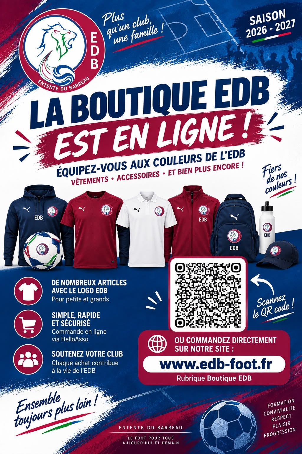 La boutique EDB est en ligne, sur HelloAsso